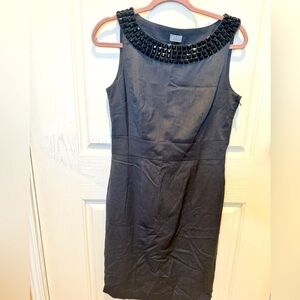 Charcoal gray sleeveless dress